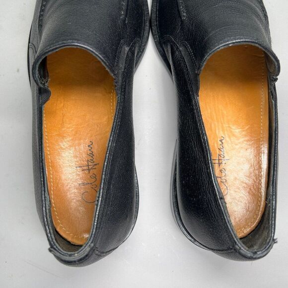 Cole Haan Loafers Men\'s Size 9.5 Black Leather Apron‎ Toe Slip On Dress Shoes main image 6